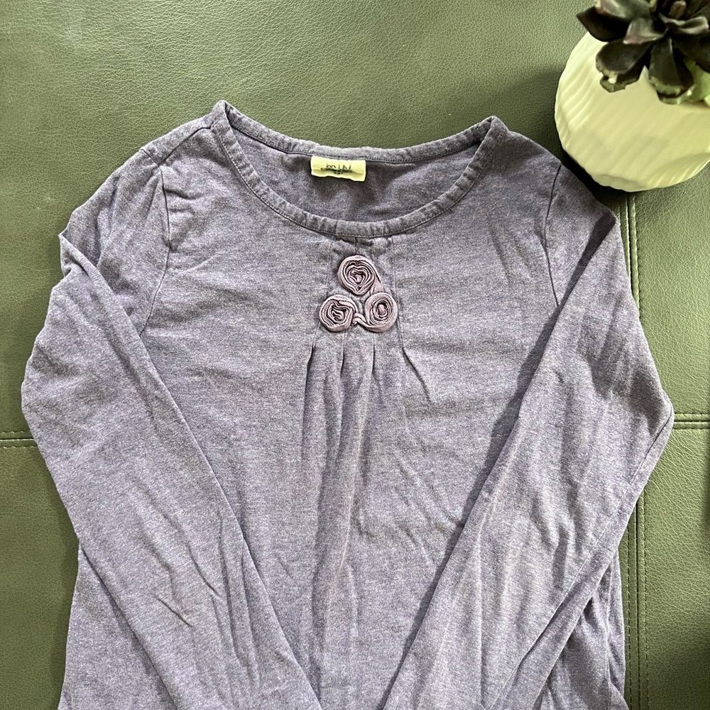 Mini Boden girl 7-8 purple cotton top